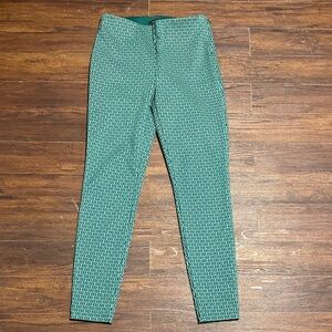 Ann Taylor Green Patterned Pants